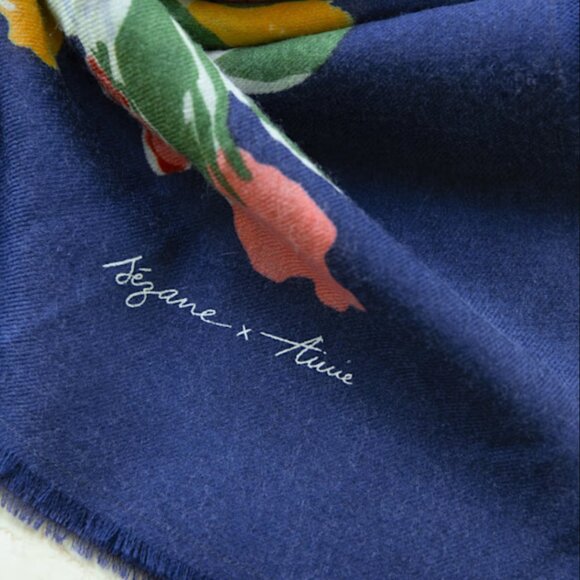 SOLD // Sézane x Aimie NWT Pio Scarf in Poetry Blue - Picture 2 of 7
